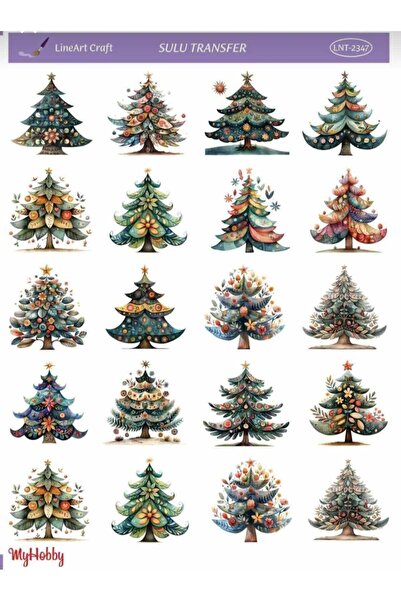 LİNEART Lineart Yeni Yıl Yılbaşı Sulu Transfer No:LNT2347 25x35cm