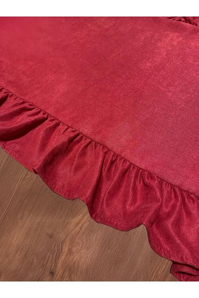 LILYUM Acasă Catifea Texturată Runner cu Volane Fără Griji 40x110 Cm