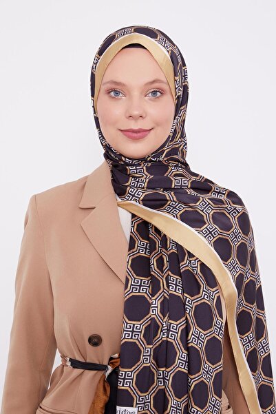 Levidor Gold Altıgen Desen Angel Şal