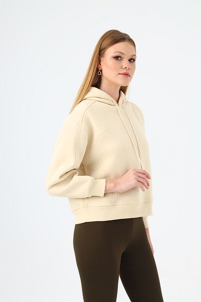 NATUFIAN STORE Γυναικείο φούτερ με κουκούλα και εσωτερική αναγκή με 3 κλωστές