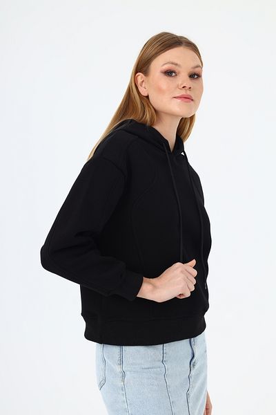 NATUFIAN STORE Women's Hooded 3-Thread Sweatshirt