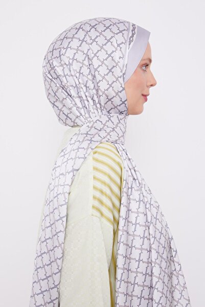 Levidor Ασημί L εμπριμέ σάλι αγγέλου