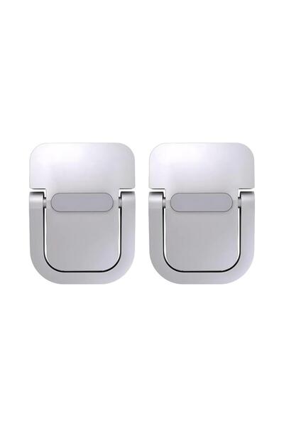 Polham Metal 2 Pieces 5mm 3m Adhesive Foldable Ultra Mini Laptop Stand, Porta...