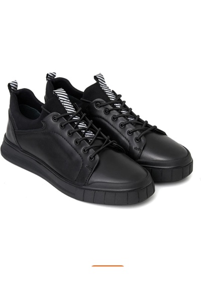 MARCOMEN ERKEK SİYAH HAKİKİ DERİ CASUAL  AYAKKABI