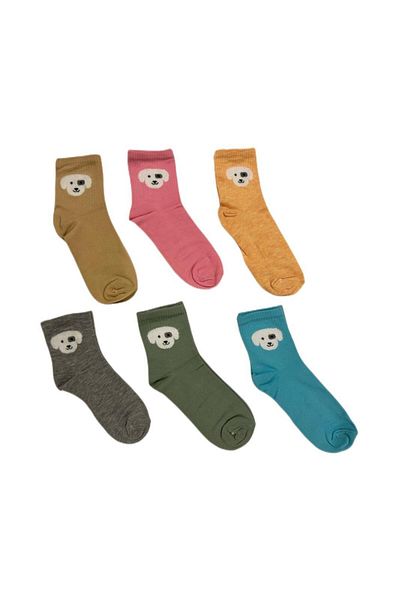 Pijamarket 6 чифта дамски чорапи от пениран памук с шарки