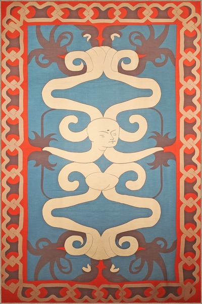 Rugs Modern Halı Συλλογή Dido 2 με μπλε θέμα, vintage διακοσμητικό χαλί με μι...