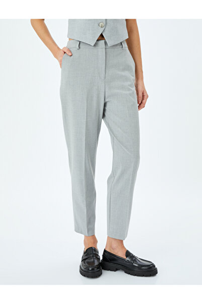 Koton Slim Fit cigaretové látkové kalhoty s kapsami