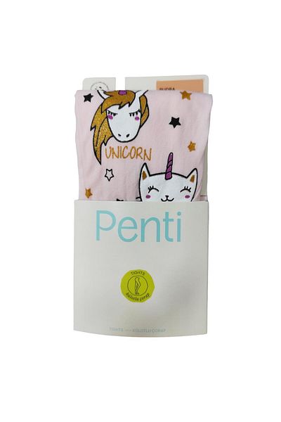 Penti Girl's Unicorn Party Patterned Pantyhose