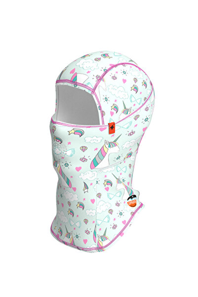 Maskara Extreme Kids Pro Balaklava Baskılı Su İtici özellikli(DWR) Snowboard Kayak, Motosiklet, Bisiklet Kar Maskesi