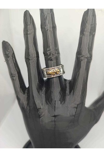 Store Vintage Elephant Detailed Adjustable Ring