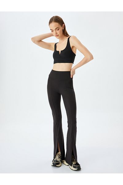 Koton V-Neck Covered Sports Bra