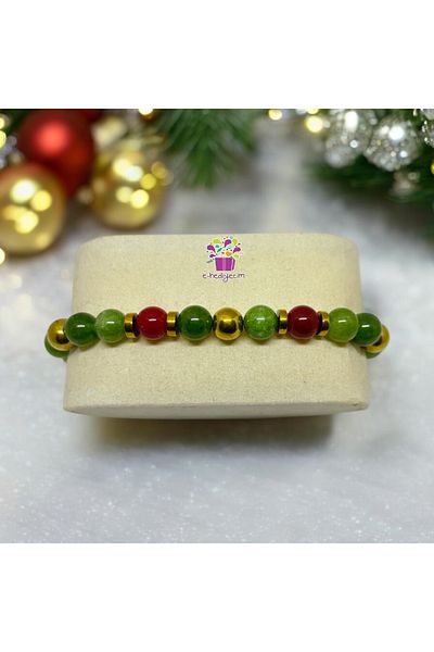 eHediyecim Christmas Design - Natural Stone Bracelet