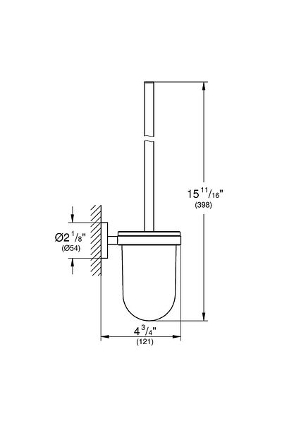 Grohe Toilet Brush Holder Essentials Brushed Cool Sunrise - 40374Gn1