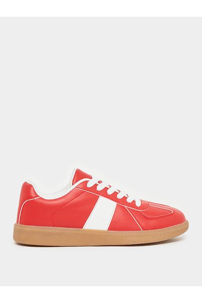 Styli Gum Sole Suede Look Contrast Detail Sneakers