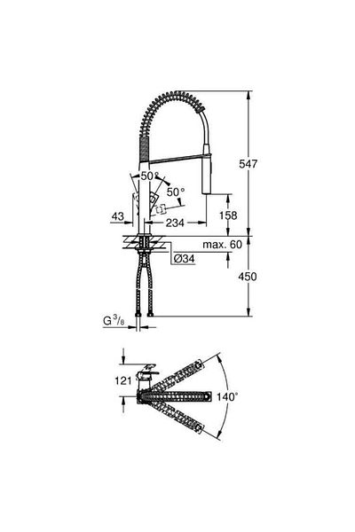 Grohe Eurocube Single Control Sink Faucet - 31395Dc0