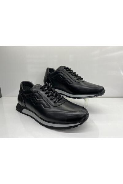 Tardelli 3766 Siyah Hakiki Deri Ortopedik Taban Erkek Ayakkabı