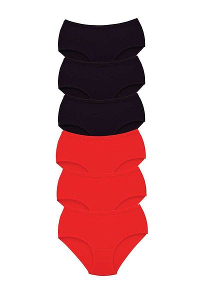 Easy Tedarik 6 Pieces Tutku Women's High Waist Bato Thick Rubber Panties S1