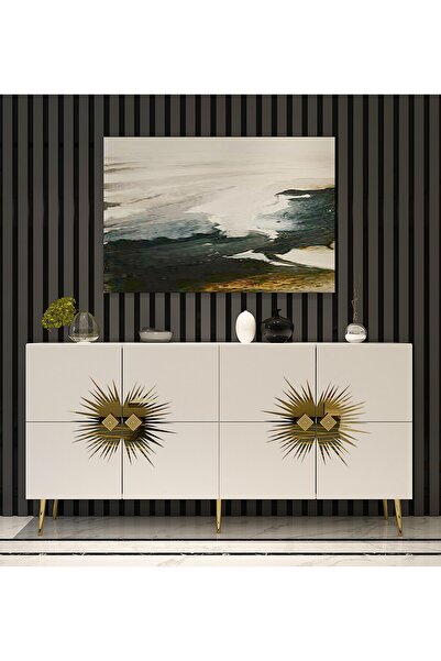 DEMONTE DECOR NİDADH (KB150) KONSOL BEYAZ ALTIN