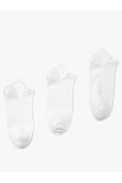 Koton Basic Cotton 3-Piece Booties Socks Set