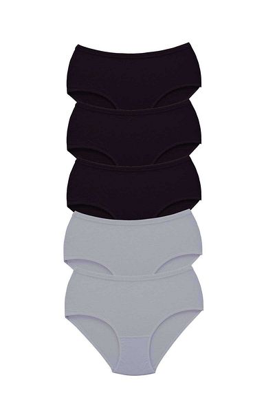 Easy Tedarik 5 Pieces Tutku Women's High Waist Bato Thick Rubber Panties S4