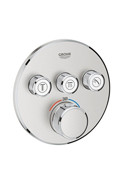 Grohe Smartcontrol 3 Valve Flow Controlled, Built-in Thermostatic Shower Faucet Stainless Steel