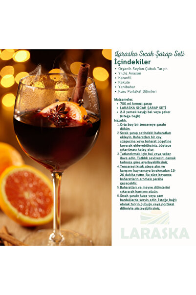 Laraska Premium Sıcak Şarap Seti 50g Wine Spice 50g Yılbaşı Seti Özel