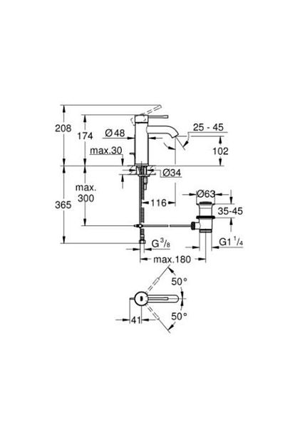 Grohe Essence Single Control Sink Faucet S-size 23589al1