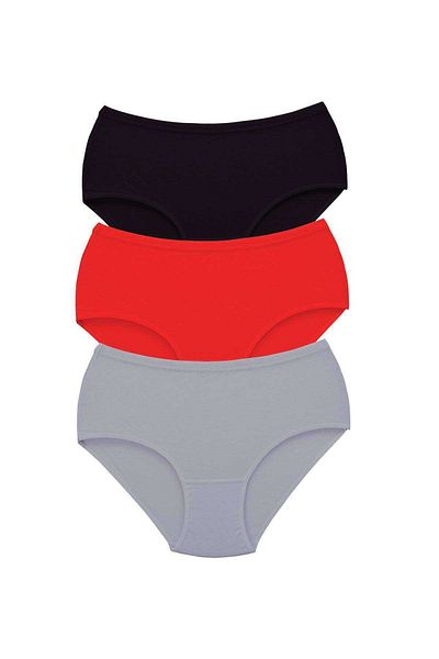 Easy Tedarik 3 Pieces Tutku Women's High Waist Bato Thick Rubber Panties S2