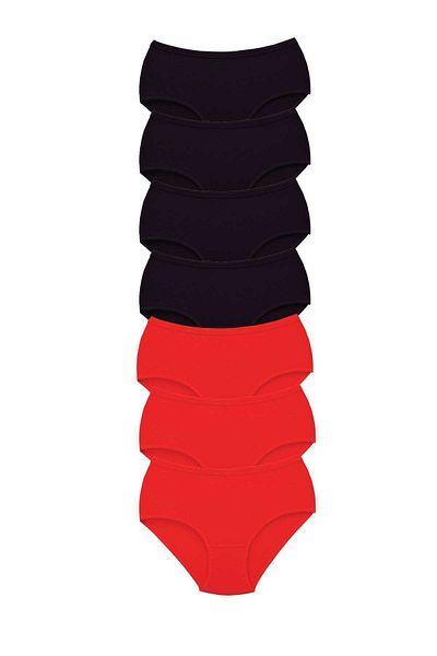 Easy Tedarik 7 Pieces Tutku Women's High Waist Bato Thick Rubber Panties S1