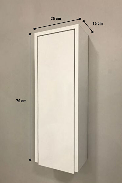 ÖZCEDEN 70*25 Cm Çok Amaçlı Dolap Komple Beyaz
