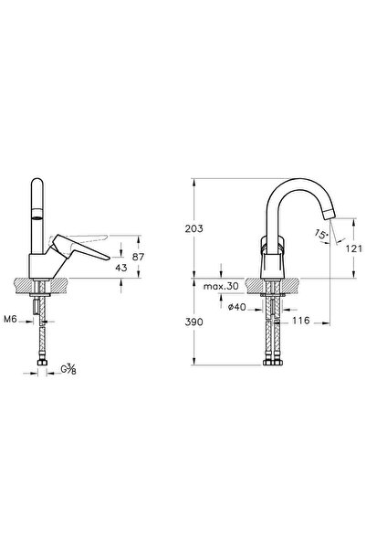 Artema Solid S Döner Borulu Lavabo Bataryasi A42442