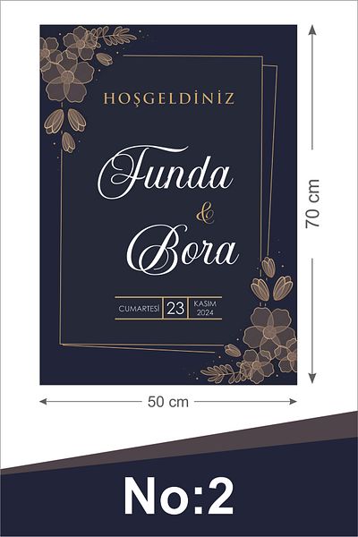 Merta Reklam Welcome Welcome Board with Feet for Engagement, Wedding, Promise and Henna