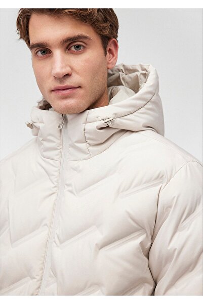 Mavi Erkek Kapüşonlu Bej Ceket Regular Fit / Normal Kesim 0110368-70144