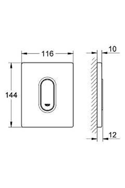 Grohe Arena Cosmopolitan Built-in Mechanical Manual Urinal System Control Panel -38857000