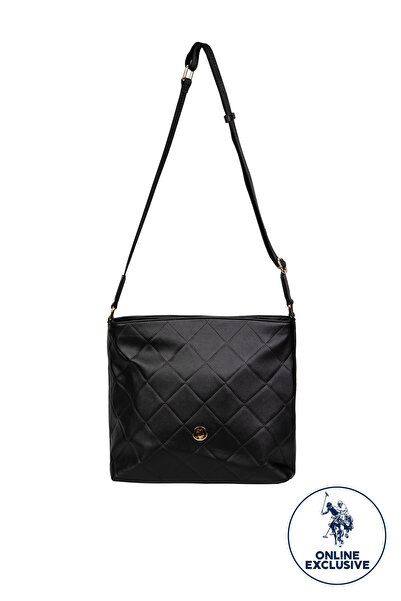U.S. Polo Assn. Quilted Women's Black Shoulder Bag - Us8358 Online Exclusive