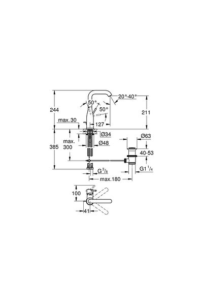 Grohe Essence Single Control Sink Faucet 1/2?L-size 32628be1