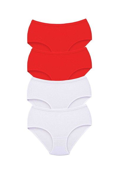 Easy Tedarik 4 Pieces Tutku Women's High Waist Bato Thick Rubber Panties S7
