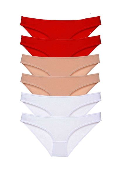 Easy Tedarik 6 Pieces Super Eco Set Lycra Women's Slip Panties 547