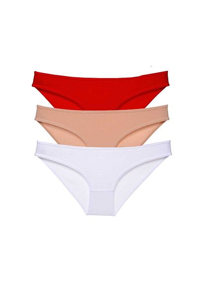 Easy Tedarik 3 Pieces Super Eco Set Lycra Women's Slip Panties 541