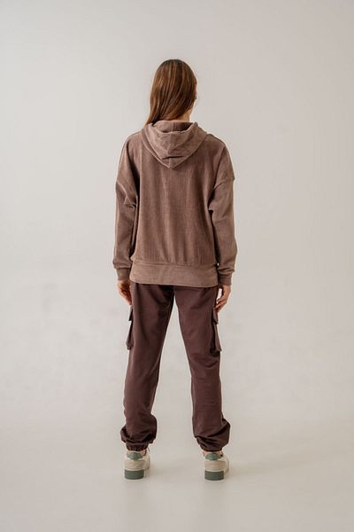 HAUSEkids 8-15 Years New Premium Cool Velvet Κοριτσίστικο Σετ - Μόκα
