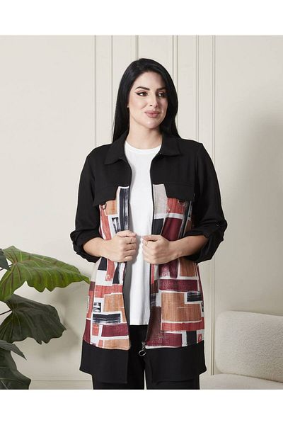 İklim Large Size Zippered Jacket