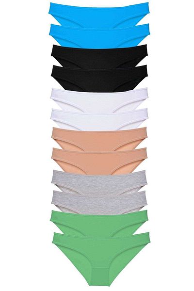Easy Tedarik 12 pcs Eco Set Lycra Women's Slip Panties Multi Color 5