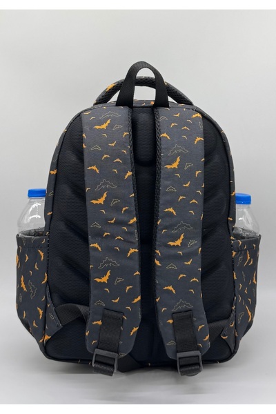 Bevitton Black Primary School Bag for Boy - Set of 3, Character Pattern