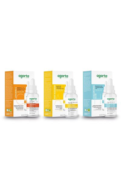 Agarta Brightening and Moisturizing Care Set for Blemished Skin (Hyaluronic Acid Arbutin Vitamin C)