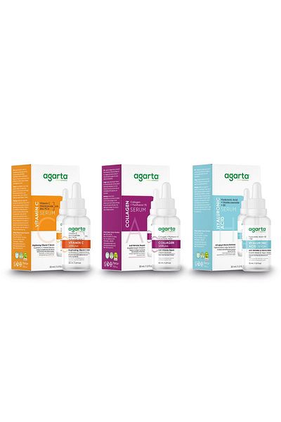 Agarta Hyaluronic + Vitamin C + Collagen Rain Top Care Set