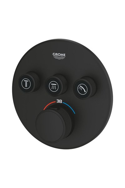 Grohe Grohtherm Smartcontrol Three-Valve Flow Controlled Built-In Thermostatic Shower Mixer - 29508Kf0