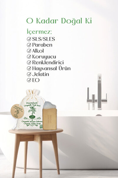 Mecitefendi Organic Green Series: Nettle Soap (Skin Renewal and Repair) 125 g