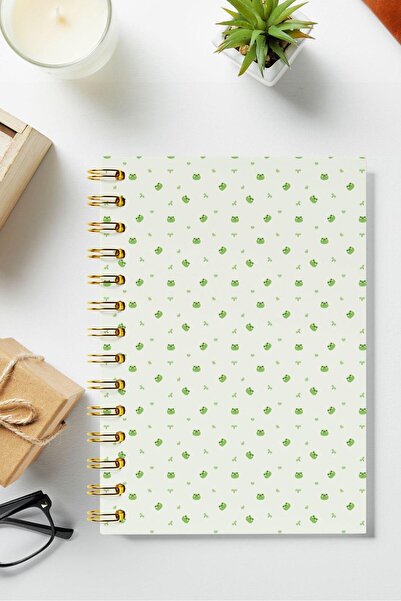 Tofi A5 Spiralli Kalın Kapak Kurbağalı Not Defteri 15x21cm