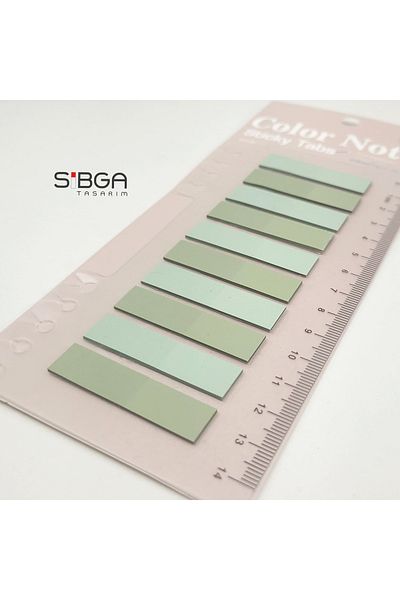 sibga tasarım Transparent Colored Post-It Note Paper - 200 Sheets Bookmark Sticker