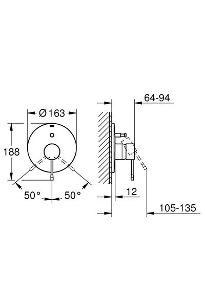 Grohe Essence Built-in Shower Faucet - Brushed Warm Sunset, 19285dl1